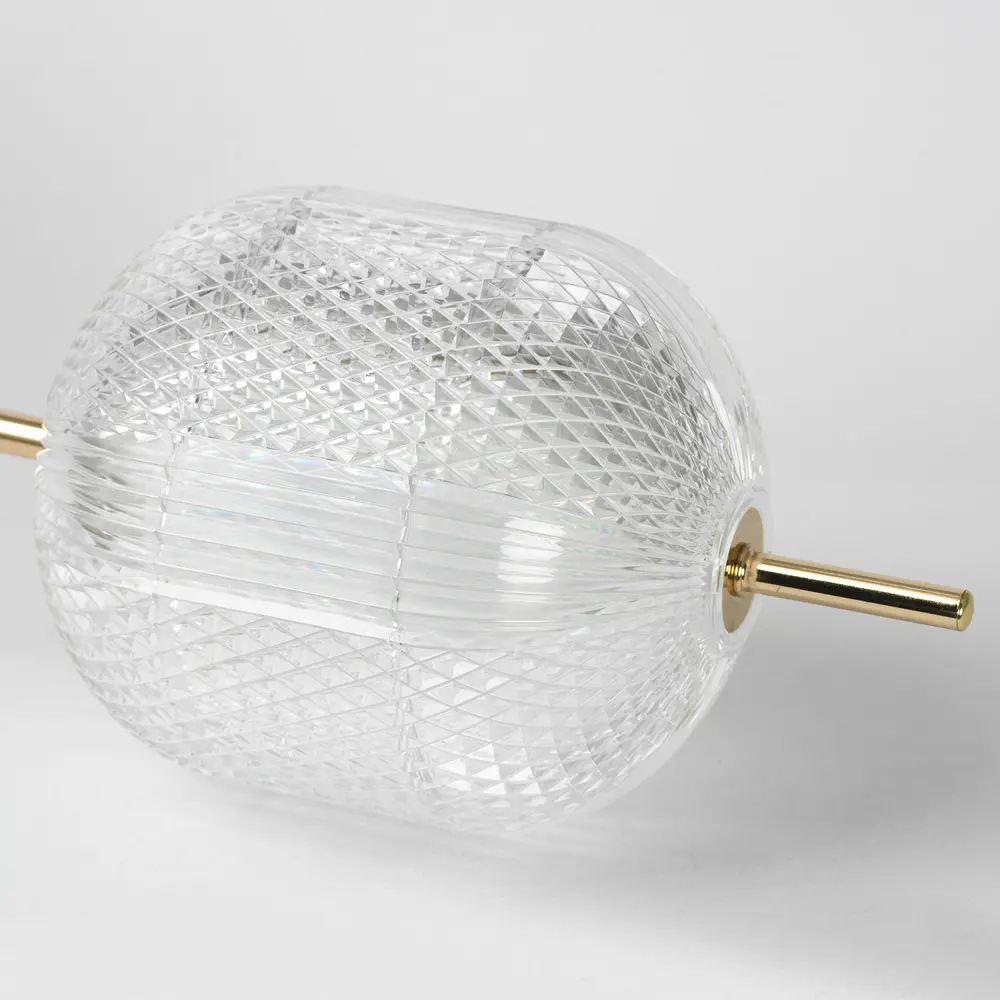 Фото 2 Светильник подвесной светодиодный Люссоле Duval Sy2417 5 м² нейтральный белый свет цвет золото