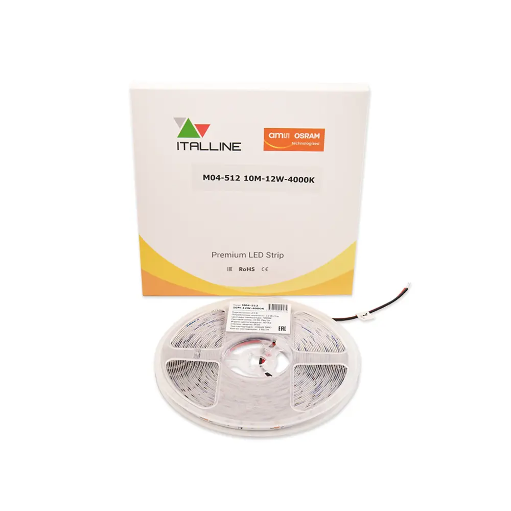Фото 2 Светодиодная лента Italline M04-512 10m-12w-4000k 120 диод/м 12 Вт/м 24 В IP20 10 м нейтральный белый свет Фото 2 Светодиодная лента Italline M04-512 10m-12w-4000k 120 диод/м 12 Вт/м 24 В IP20 10 м нейтральный белый свет