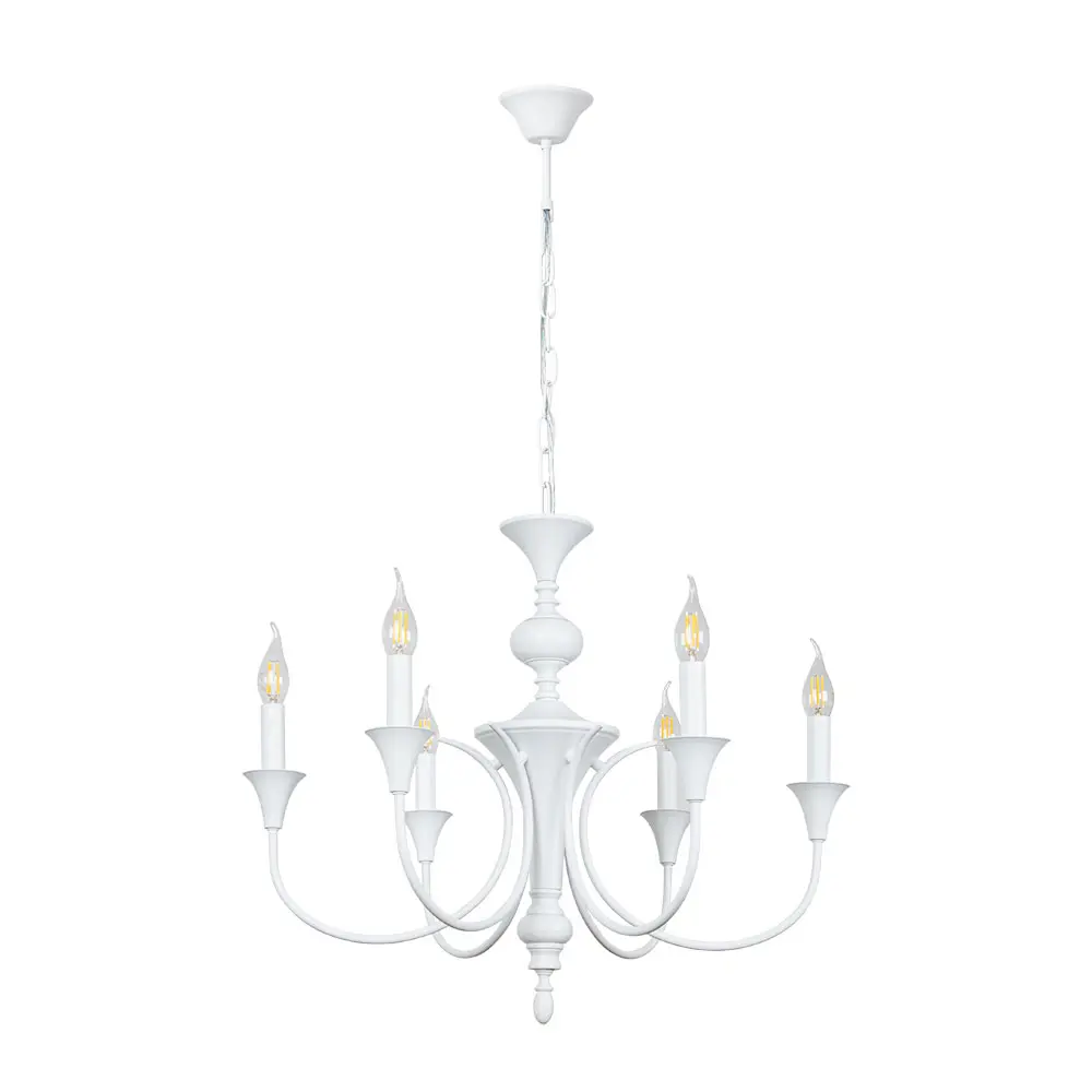 Фото Люстра подвесная Arte lamp Collinetta A4094lm-6wh 6 ламп 8 м² цвет белый Фото Люстра подвесная Arte lamp Collinetta A4094lm-6wh 6 ламп 8 м² цвет белый