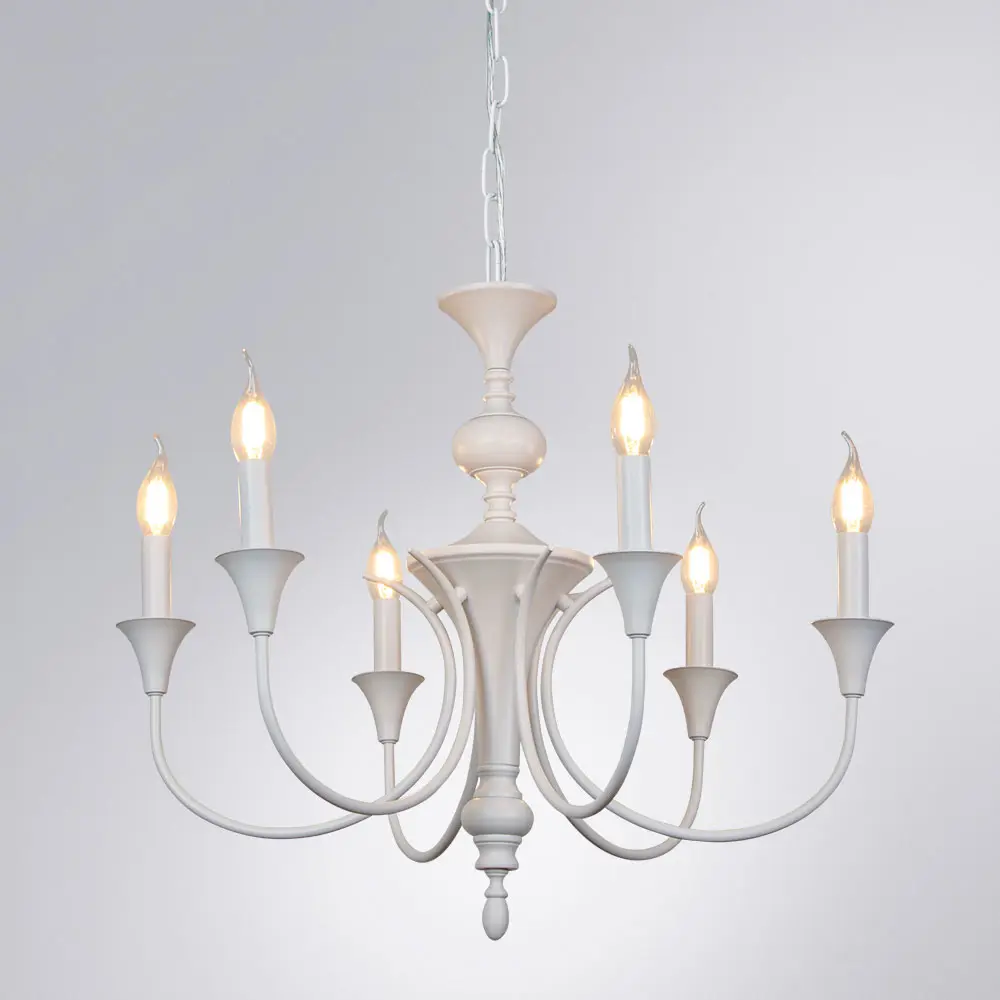 Фото 3 Люстра подвесная Arte lamp Collinetta A4094lm-6wh 6 ламп 8 м² цвет белый Фото 3 Люстра подвесная Arte lamp Collinetta A4094lm-6wh 6 ламп 8 м² цвет белый