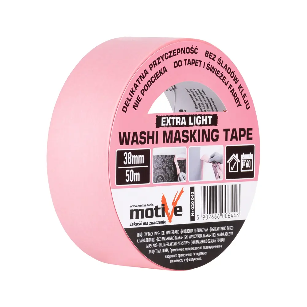 Фото Малярная лента Motive Washi Extra Light для деликатных поверхностей 38 мм 50 м