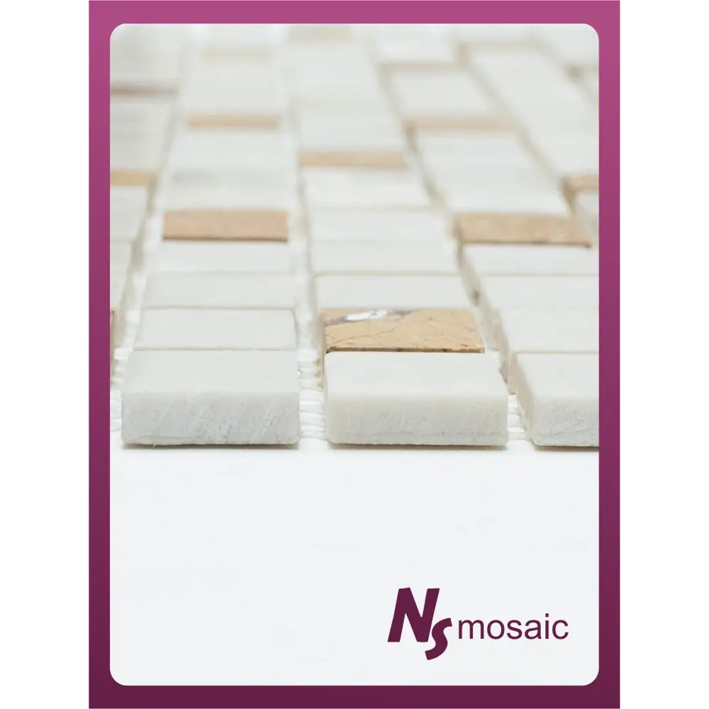 Фото 4 Декоративная мозаика Nsmosaic К-731 NS05ST0032 30.5x30.5см цвет Серый, серебристый