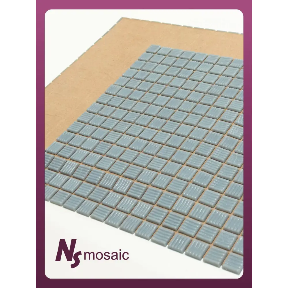 Фото 6 Декоративная мозаика стеклянная Nsmosaic AD03 NS00GS0007 32.7x32.7 см чип 2x2 см цвет светло-серый уп 5 шт Фото 6 Декоративная мозаика стеклянная Nsmosaic AD03 NS00GS0007 32.7x32.7 см чип 2x2 см цвет светло-серый уп 5 шт