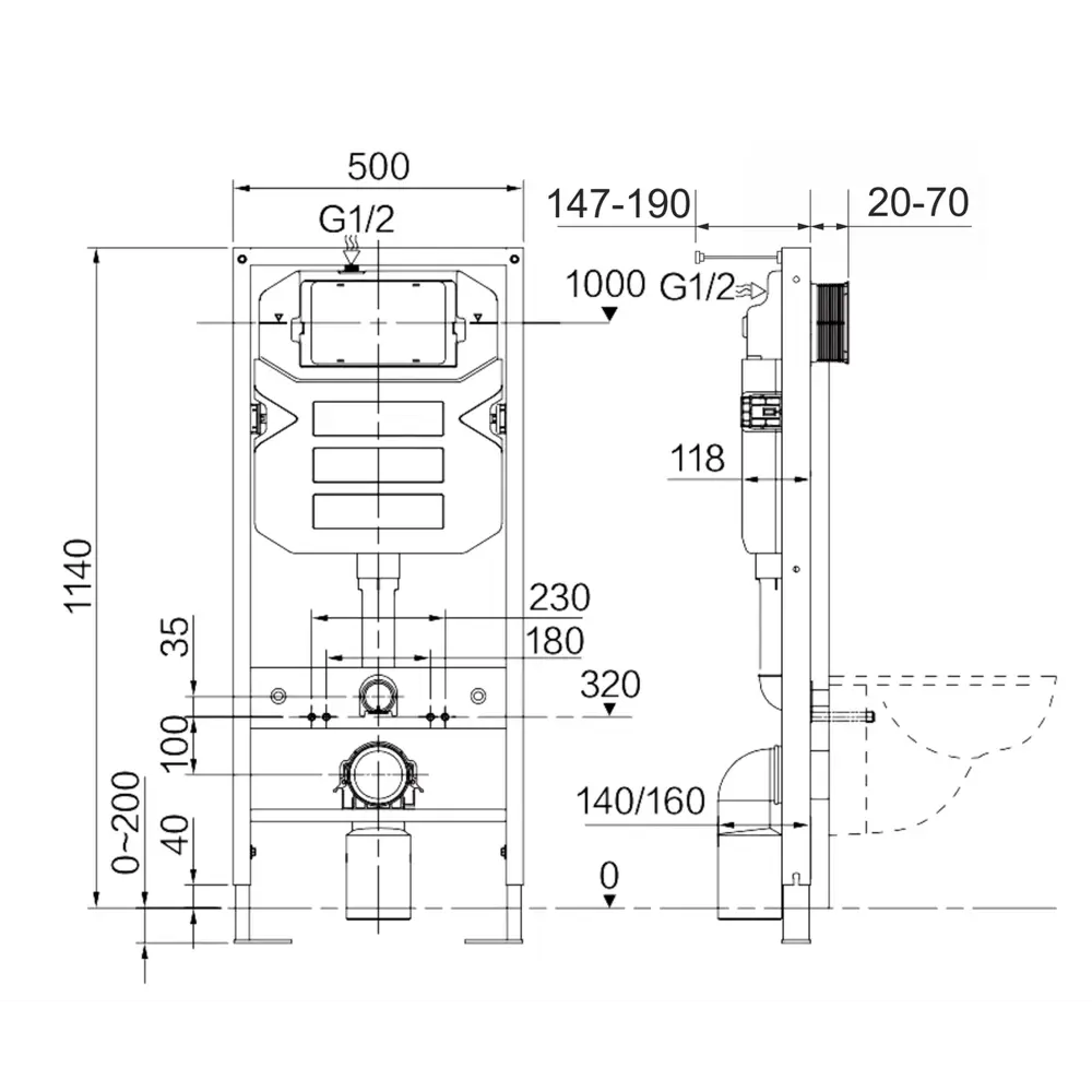 Фото 14 Комплект инсталляция и унитаз Metric безободковый с микролифтом клавиша цвет хром Фото 14 Комплект инсталляция и унитаз Metric безободковый с микролифтом клавиша цвет хром