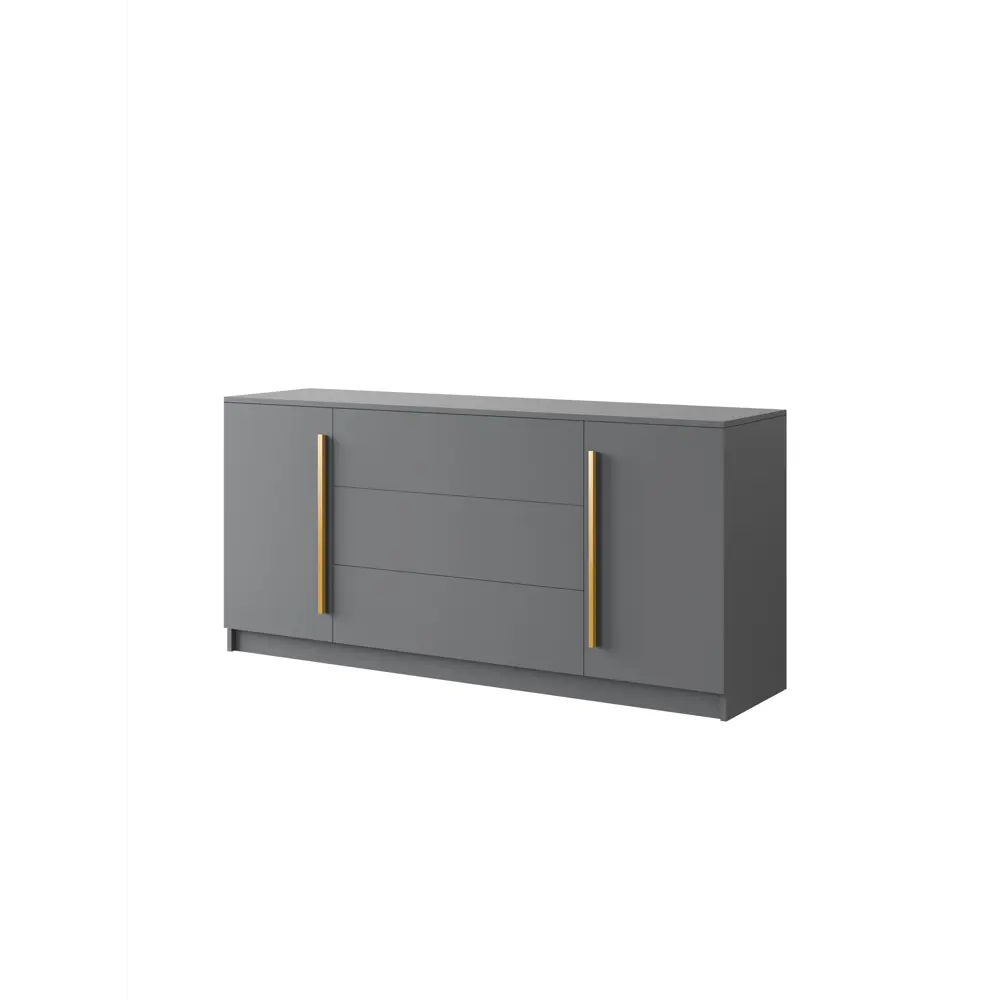 Фото 2 Комод Принцесса мелания София 3 ящика 160х42х75.5 см ЛДСП цвет графит Фото 2 Комод Принцесса мелания София 3 ящика 160х42х75.5 см ЛДСП цвет графит