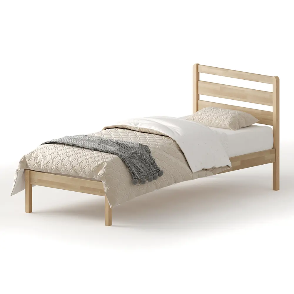 Фото Кровать Домаклево Лето В3 200x80 см цвет натуральное дерево Фото Кровать Домаклево Лето В3 200x80 см цвет натуральное дерево