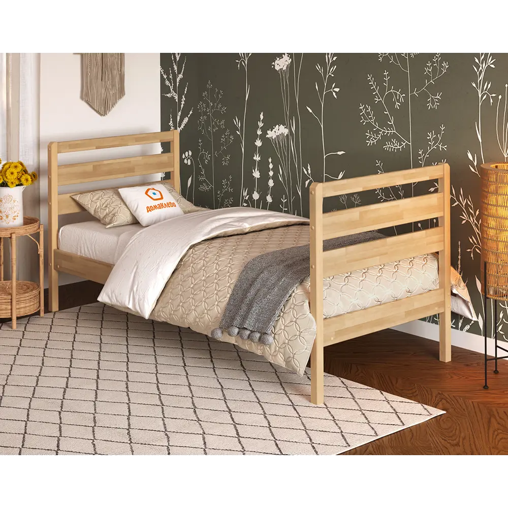 Фото 3 Кровать Домаклево Лето В3+В3 200x80 см цвет натуральное дерево Фото 3 Кровать Домаклево Лето В3+В3 200x80 см цвет натуральное дерево