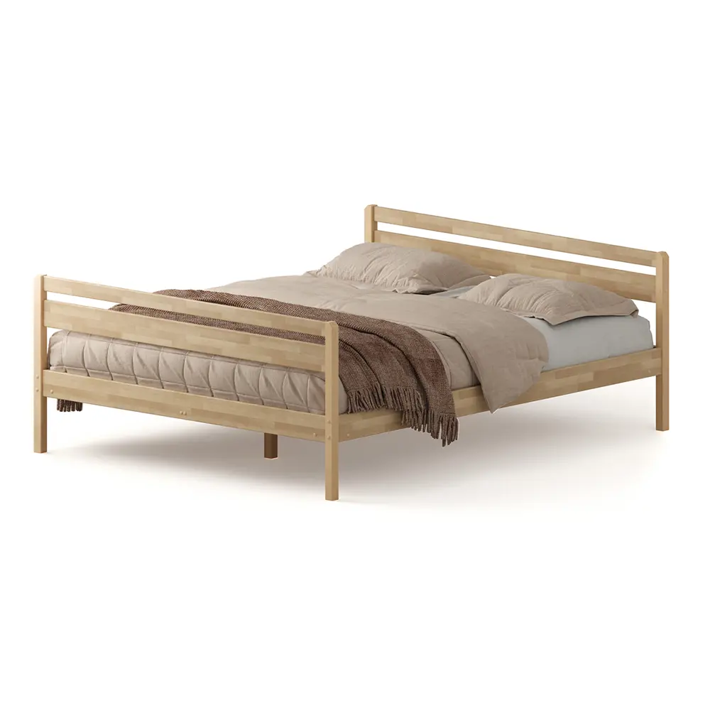 Фото Кровать Домаклево Лето Н3+Н3 200x120 см цвет натуральное дерево