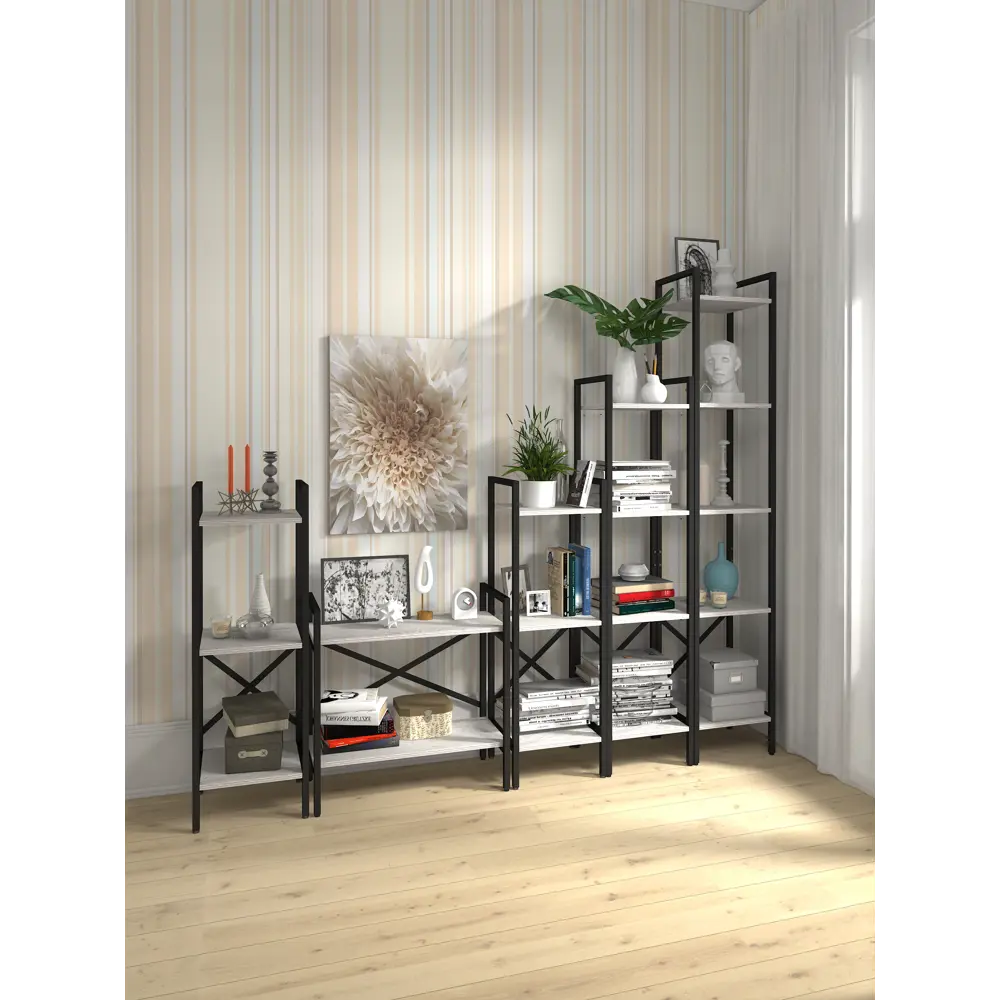 Фото 6 Стеллаж Grostat Hylla 5 полок 34x179x30 см ЛДСП цвет светлое дерево