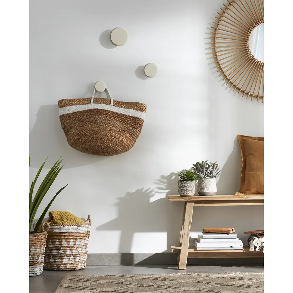 Фото Набор вешалок 3 крючка Nadua массив бука цвет бежевый