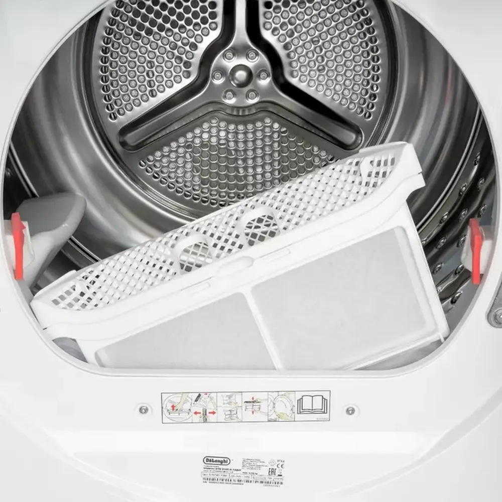 Фото 11 Сушильная машина DeLonghi DTD 8105 H FABIO 59.60x84.50x56.30см 8 кг цвет белый Фото 11 Сушильная машина DeLonghi DTD 8105 H FABIO 59.60x84.50x56.30см 8 кг цвет белый