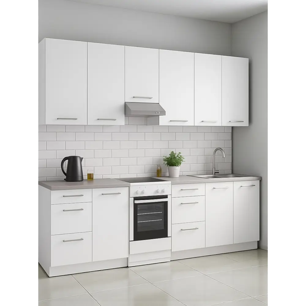 Фото 11 Мебельная панель ЛДСП 95x15x25 мм цвет белый кромка ПВХ со всех сторон