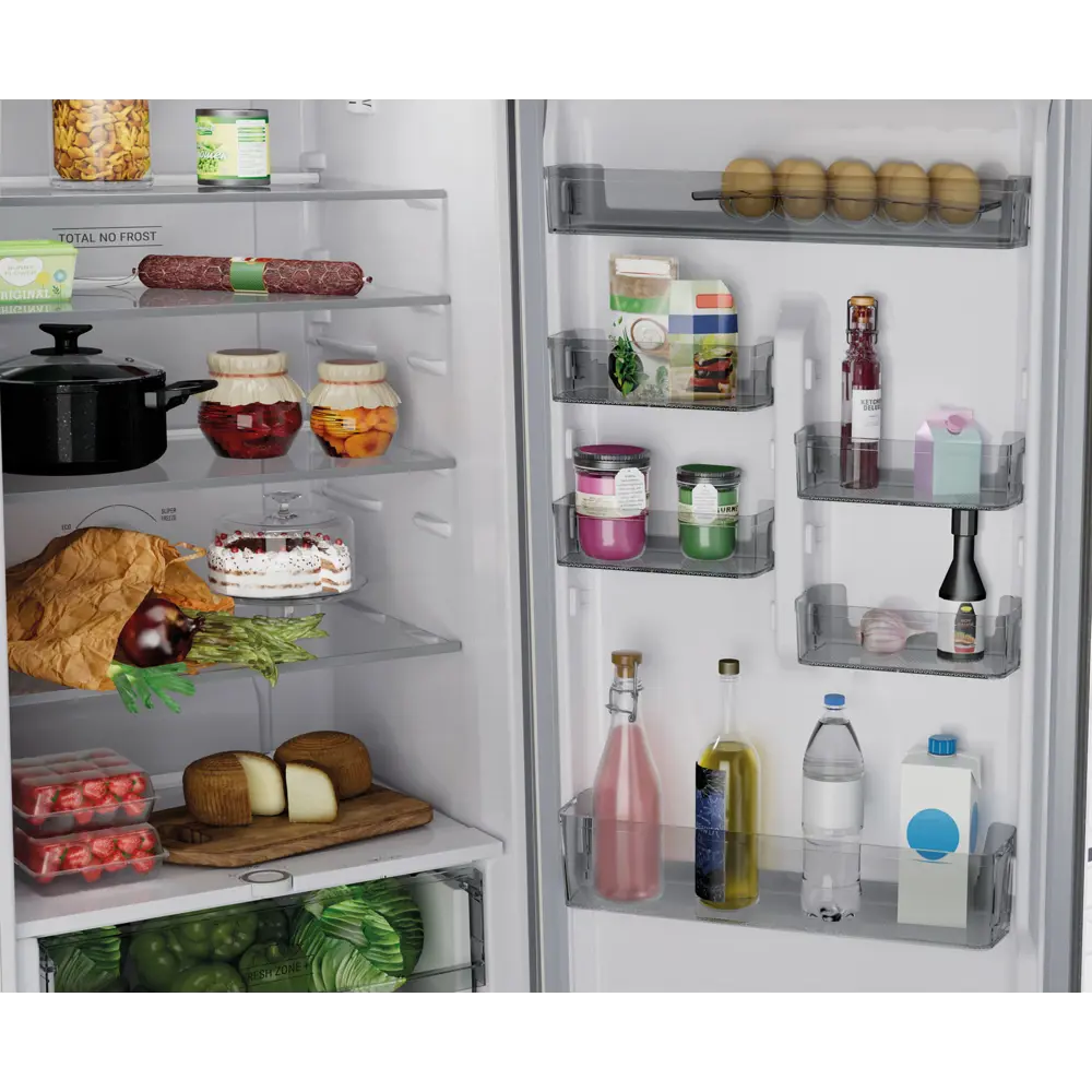 Фото 7 Отдельностоящий холодильник Hotpoint HT 6200 S 60x200 см цвет серебристый Фото 7 Отдельностоящий холодильник Hotpoint HT 6200 S 60x200 см цвет серебристый