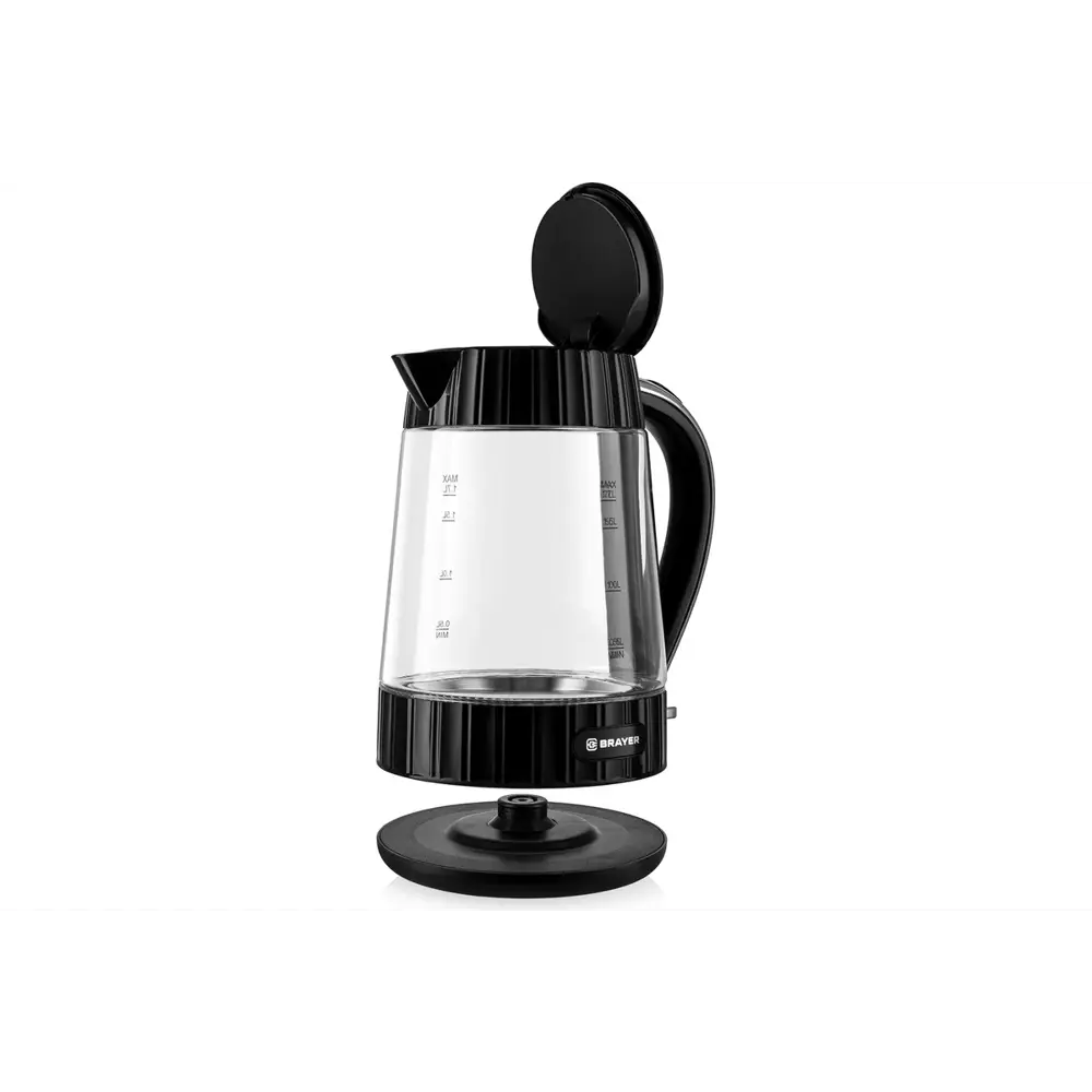 Фото 8 Чайник 1.7 л Brayer BR1075 стекло цвет черный Фото 8 Чайник 1.7 л Brayer BR1075 стекло цвет черный