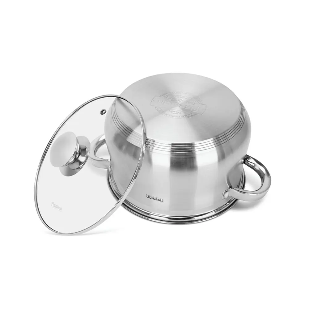 Фото 4 Кастрюля с крышкой индукционная FELINA 3,9 л из нержавеющей стали Фото 4 Кастрюля с крышкой индукционная FELINA 3,9 л из нержавеющей стали