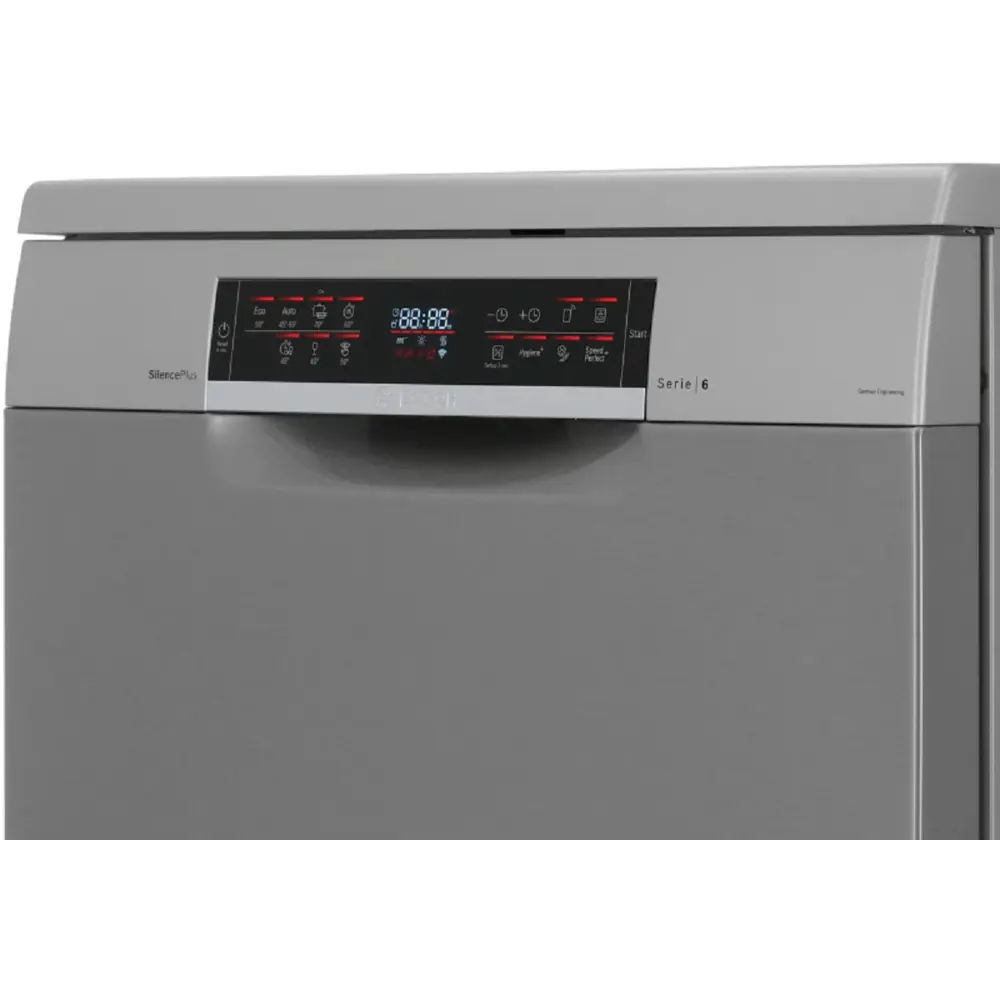 Фото 8 Встраиваемая посудомоечная машина Bosch SMS6EMI65Q 60 см 7 программ цвет серый / серебристый Фото 8 Встраиваемая посудомоечная машина Bosch SMS6EMI65Q 60 см 7 программ цвет серый / серебристый