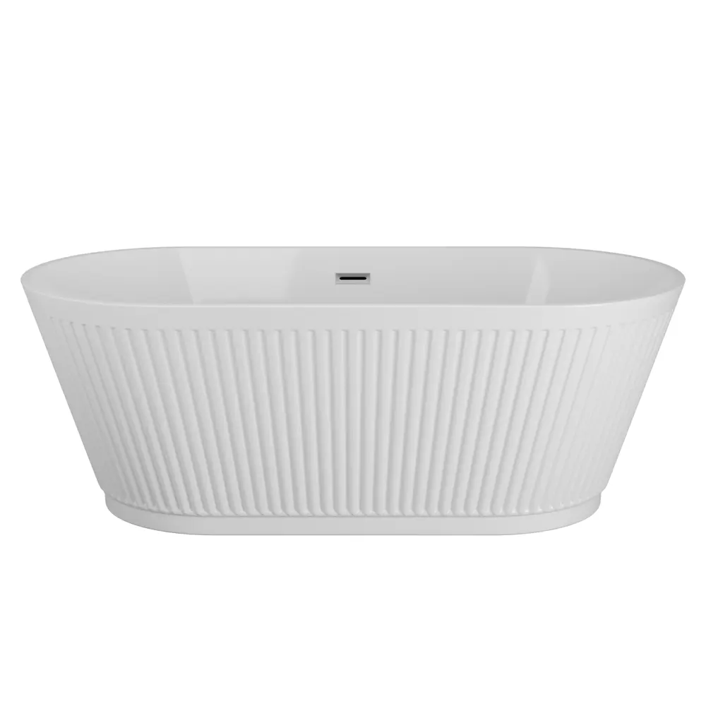 Фото 2 Ванна Bauedge Diamond отдельностоящая акриловая 170x75 белая, в комплекте со сливом-переливом Фото 2 Ванна Bauedge Diamond отдельностоящая акриловая 170x75 белая, в комплекте со сливом-переливом