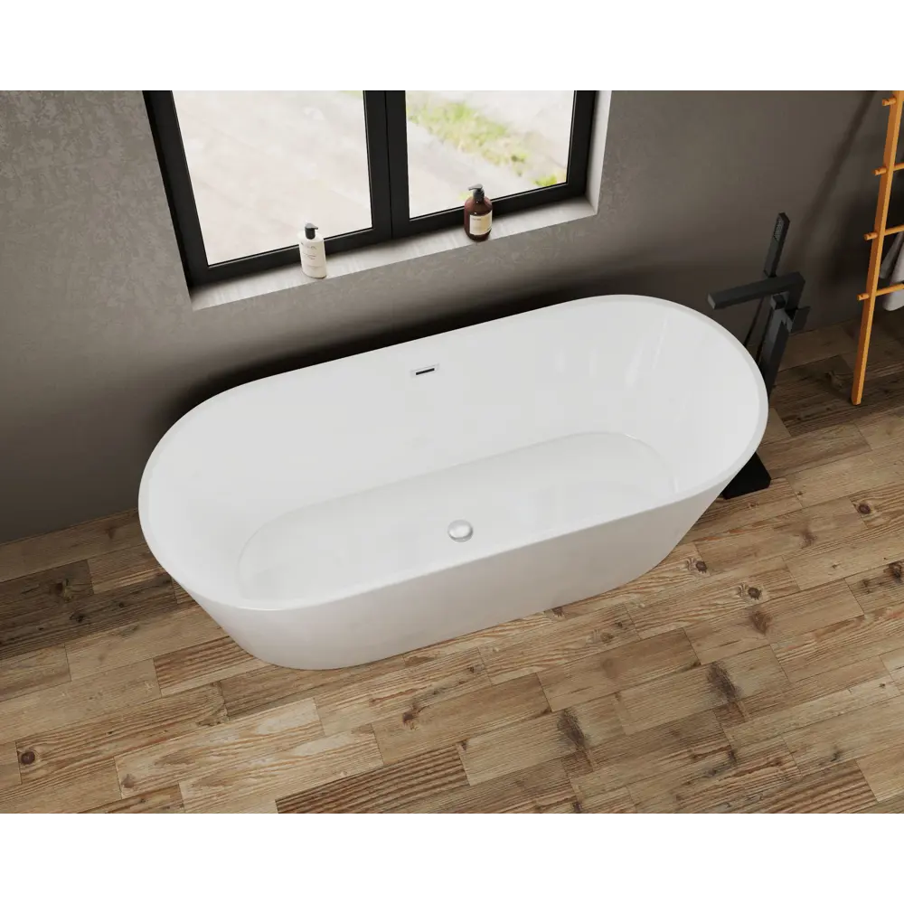 Фото 2 Ванна отдельностоящая акриловая BAUEDGE Nimb TY1003 170x75 цвет белый Фото 2 Ванна отдельностоящая акриловая BAUEDGE Nimb TY1003 170x75 цвет белый