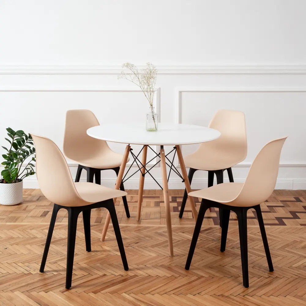 Фото 2 Комплект кухонных стульев 4 шт Derstuhl Plast 45x82x45 см полипропилен цвет бежевый Фото 2 Комплект кухонных стульев 4 шт Derstuhl Plast 45x82x45 см полипропилен цвет бежевый