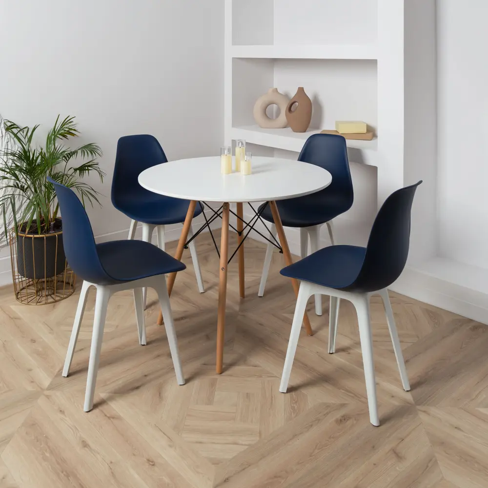 Фото 2 Стул Derstuhl Plast white DSL044.117 45x82x46 см полипропилен цвет темно-синий