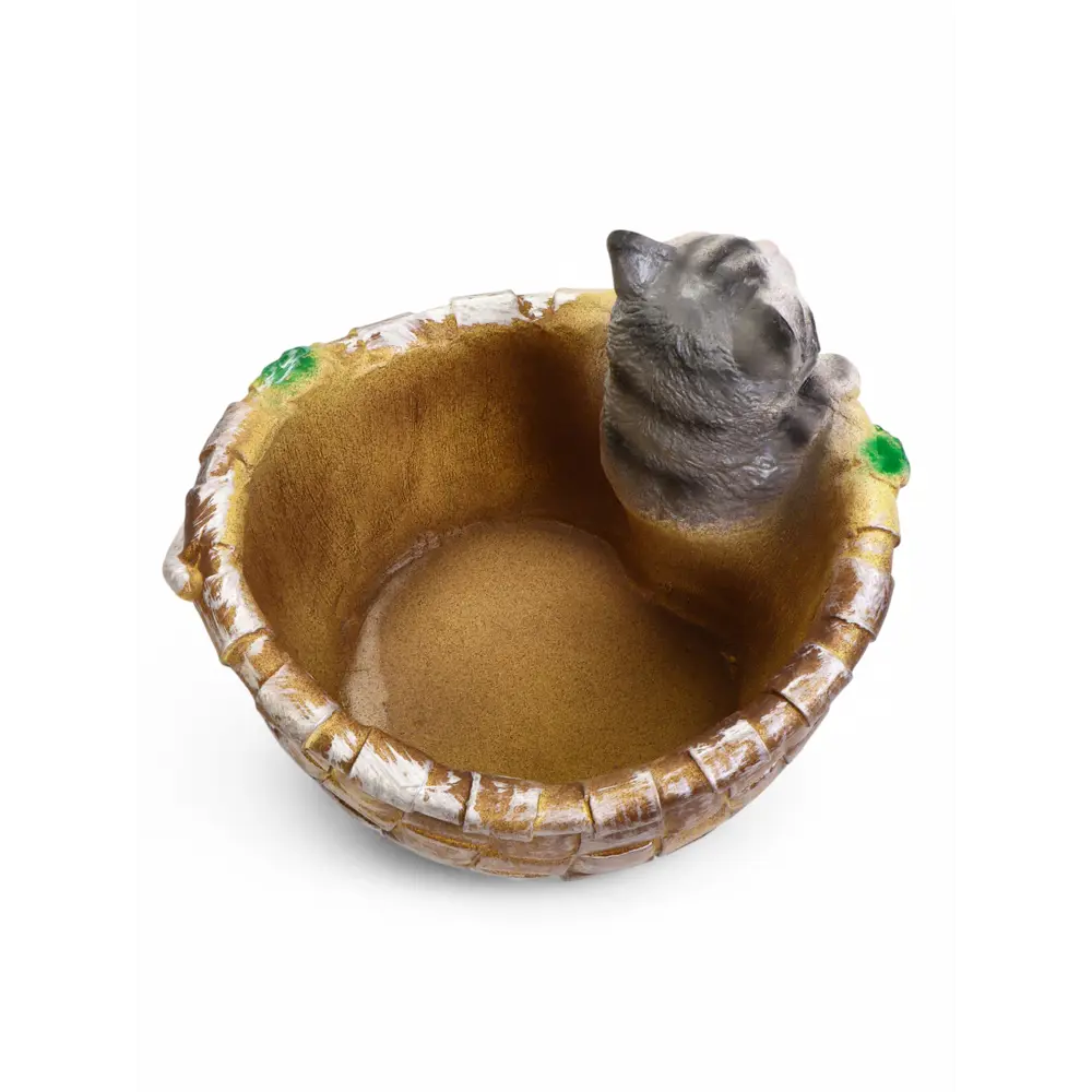 Фото 4 Фигурное кашпо Хорошие Сувениры Котенок в корзинке 7751153 23x21x18 см 4 л