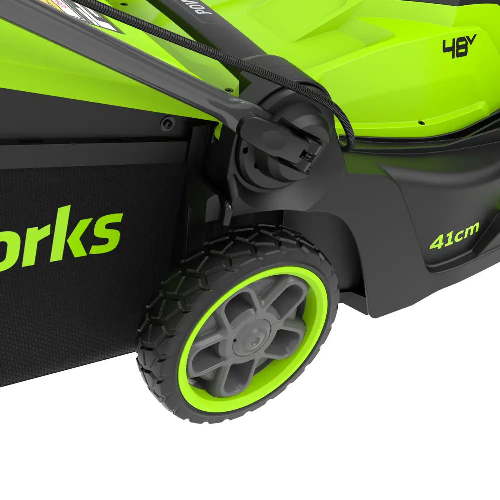 Фото 7 Газонокосилка аккумуляторная Greenworks Gd24x2lm411 24 В 41 см 2x4 Ач АКБ и ЗУ в комплекте Фото 7 Газонокосилка аккумуляторная Greenworks Gd24x2lm411 24 В 41 см 2x4 Ач АКБ и ЗУ в комплекте