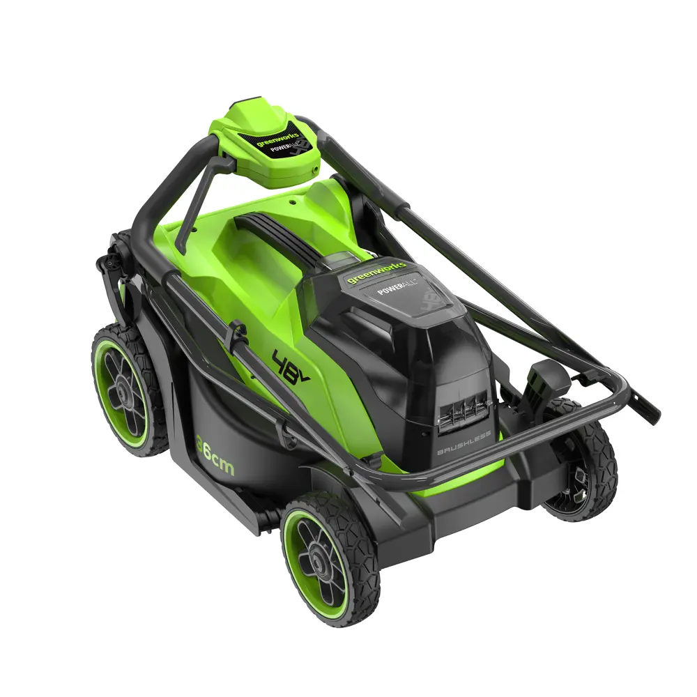 Фото 6 Газонокосилка аккумуляторная Greenworks Gd24x2lm361 24 В 36 см 2x4 Ач АКБ и ЗУ в комплекте Фото 6 Газонокосилка аккумуляторная Greenworks Gd24x2lm361 24 В 36 см 2x4 Ач АКБ и ЗУ в комплекте