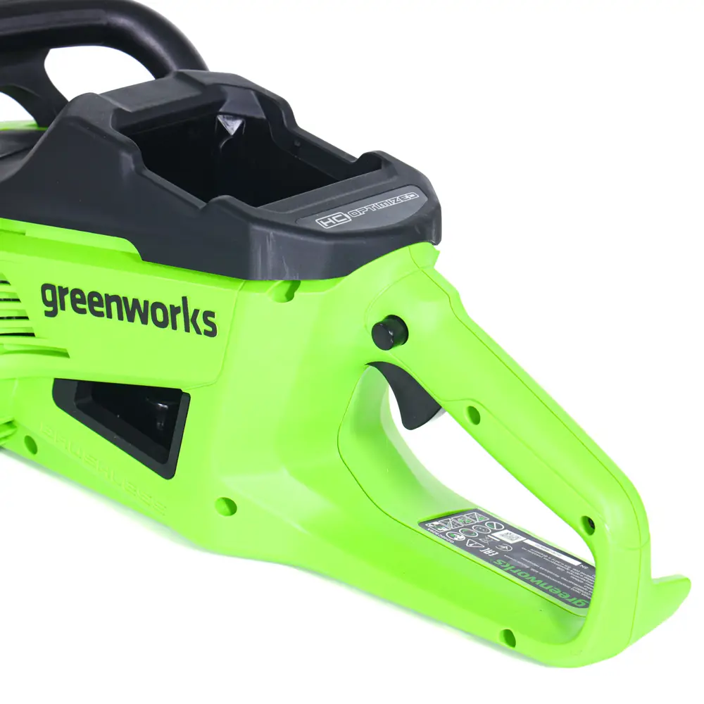 Фото 7 Цепная пила аккумуляторная Greenworks Gd40cs20x 40 В шина 40 см 1x8 Ач АКБ и ЗУ в комплекте Фото 7 Цепная пила аккумуляторная Greenworks Gd40cs20x 40 В шина 40 см 1x8 Ач АКБ и ЗУ в комплекте