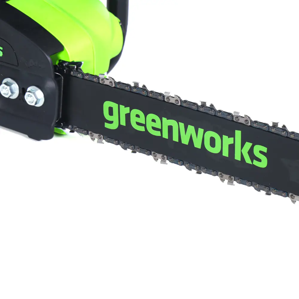 Фото 3 Цепная пила аккумуляторная Greenworks Gd40cs20x 40 В шина 40 см 1x8 Ач АКБ и ЗУ в комплекте Фото 3 Цепная пила аккумуляторная Greenworks Gd40cs20x 40 В шина 40 см 1x8 Ач АКБ и ЗУ в комплекте