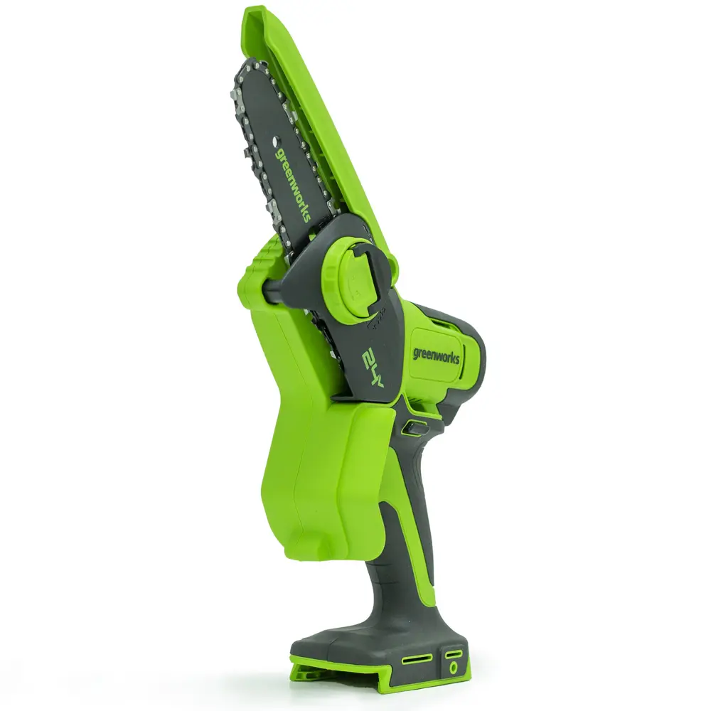 Фото 4 Цепная пила аккумуляторная Greenworks G24mcs10 24 В шина 10 см 1x4 Ач АКБ и ЗУ в комплекте Фото 4 Цепная пила аккумуляторная Greenworks G24mcs10 24 В шина 10 см 1x4 Ач АКБ и ЗУ в комплекте