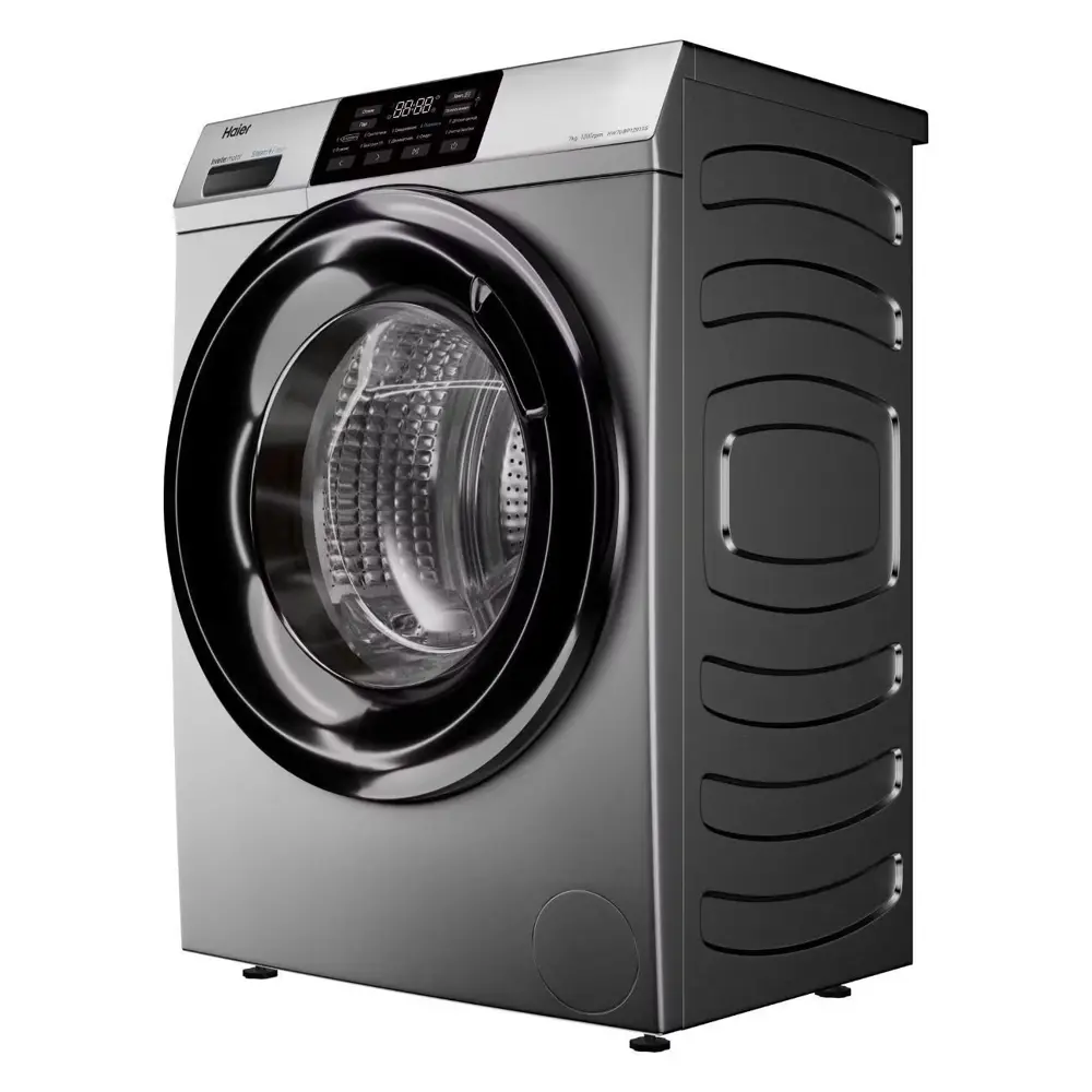 Фото Стиральная машина Haier Hw70-bp12919s 60x85x46 см 6.5 кг цвет серебристый Фото Стиральная машина Haier Hw70-bp12919s 60x85x46 см 6.5 кг цвет серебристый