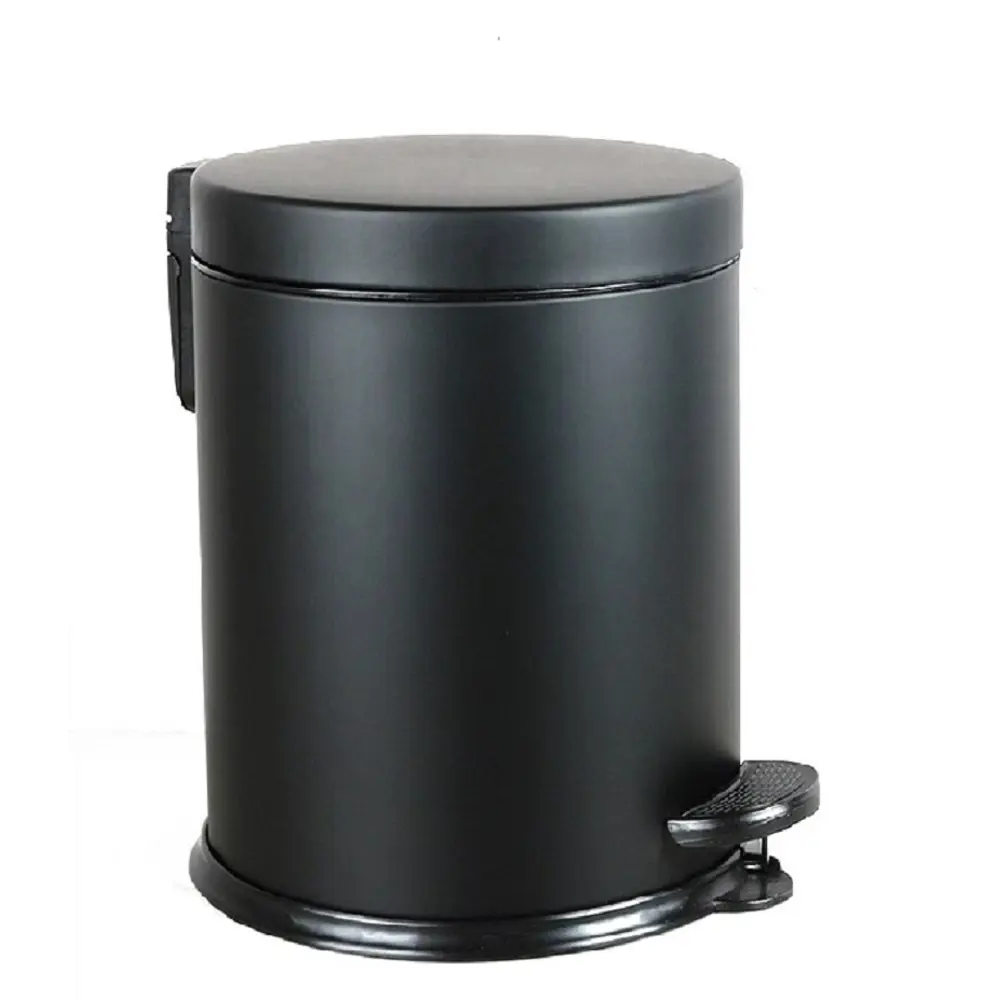 Фото Контейнер для мусора для ванной 12 л металл цвет черный Фото Контейнер для мусора для ванной 12 л металл цвет черный