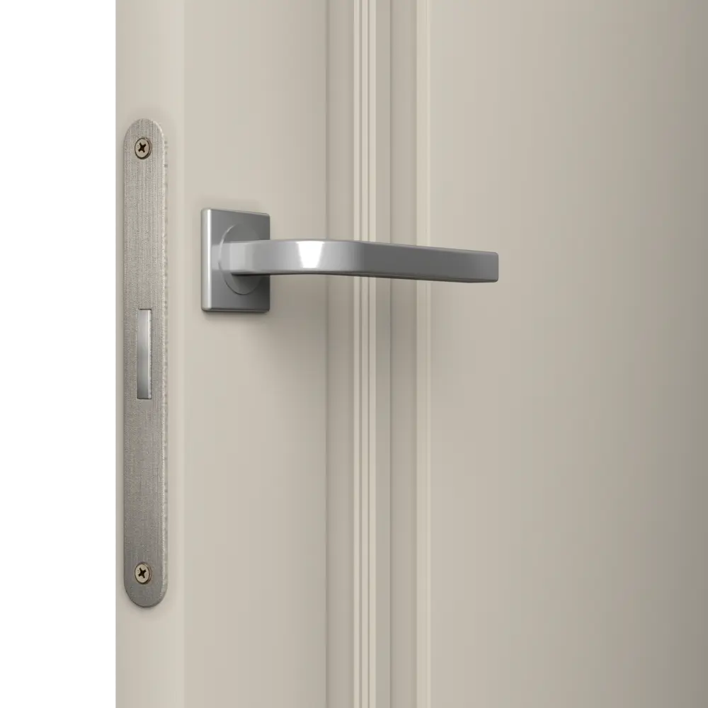 Фото 4 Дверь межкомнатная глухая Комфорт-1 80x230 см эмаль цвет мокко с замком и петлями