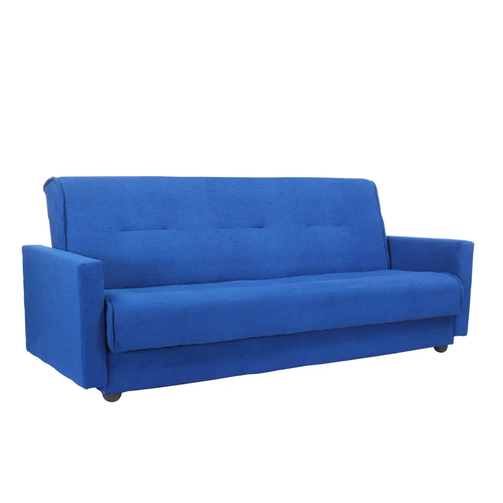 Фото 2 Диван раскладной Meblines Милан 215x96x95 см велюр цвет астра синяя Фото 2 Диван раскладной Meblines Милан 215x96x95 см велюр цвет астра синяя
