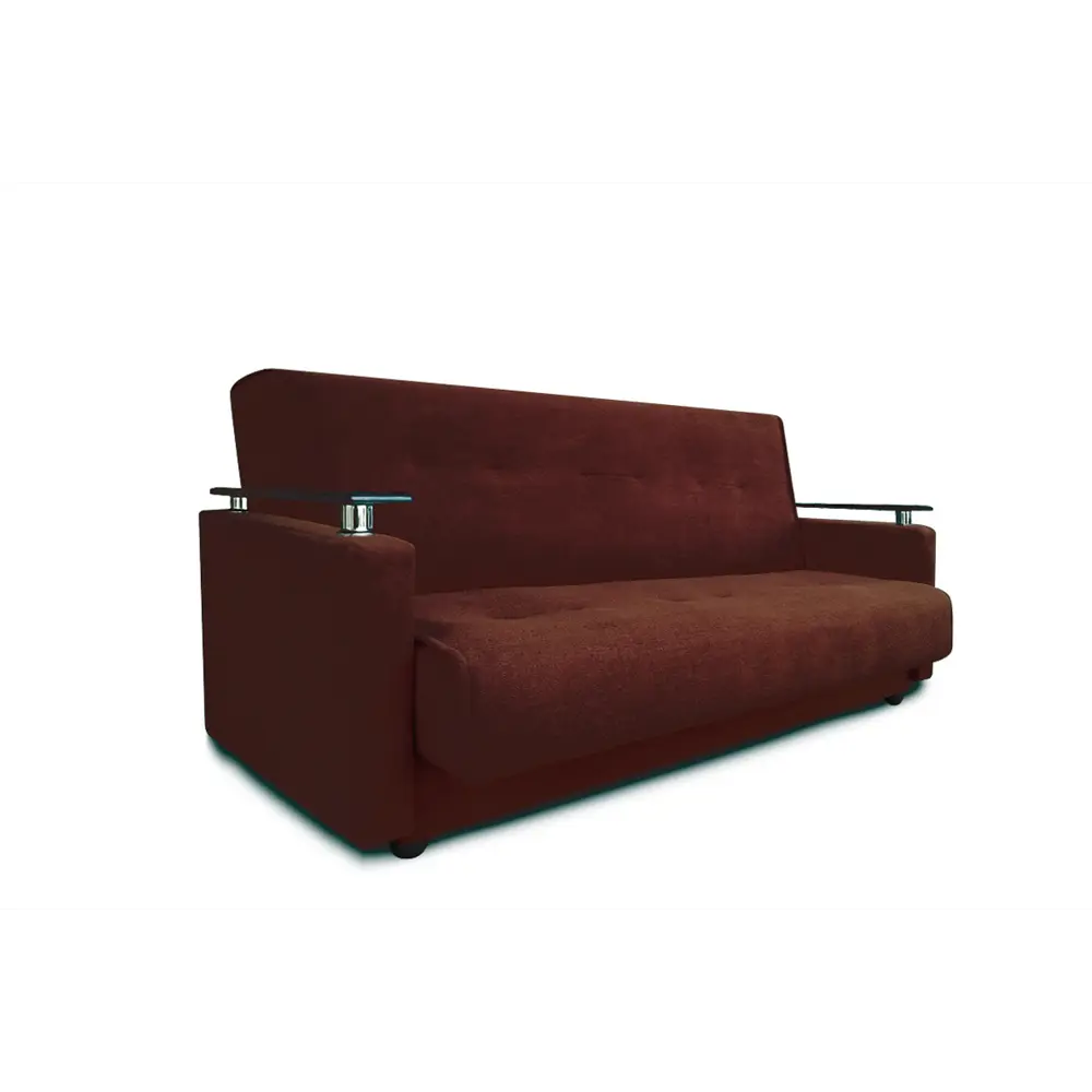 Фото 2 Диван раскладной Meblines Милан Люкс 215x100x100 см велюр цвет астра коричневая Фото 2 Диван раскладной Meblines Милан Люкс 215x100x100 см велюр цвет астра коричневая