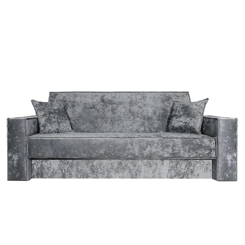 Фото Диван раскладной Meblines Лофт 236x90x90 см велюр цвет плюш own 16/коричневый Фото Диван раскладной Meblines Лофт 236x90x90 см велюр цвет плюш own 16/коричневый