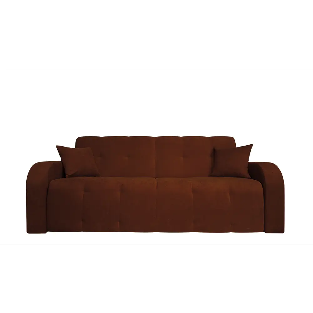 Фото Диван раскладной Meblines Марсель 236x90x95 см велюр цвет коричневый Фото Диван раскладной Meblines Марсель 236x90x95 см велюр цвет коричневый