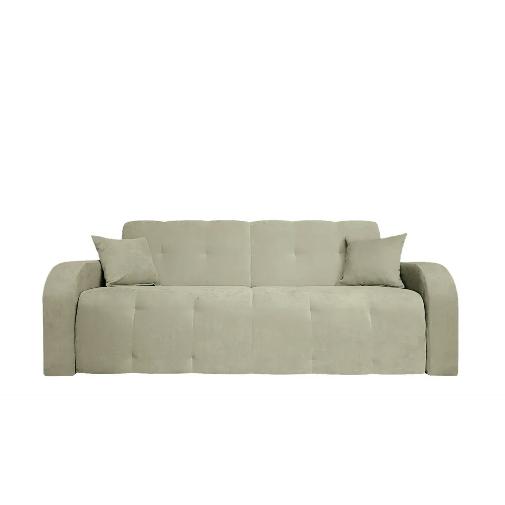 Фото Диван раскладной Meblines Марсель 236x90x95 см велюр цвет бежевый Фото Диван раскладной Meblines Марсель 236x90x95 см велюр цвет бежевый