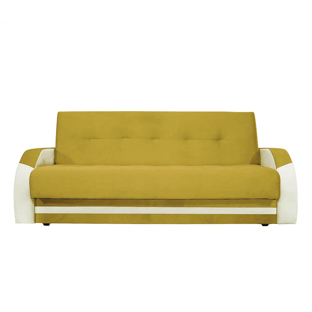 Фото Диван раскладной Meblines Феникс 220x100x90 см велюр цвет кабрио желтый Фото Диван раскладной Meblines Феникс 220x100x90 см велюр цвет кабрио желтый