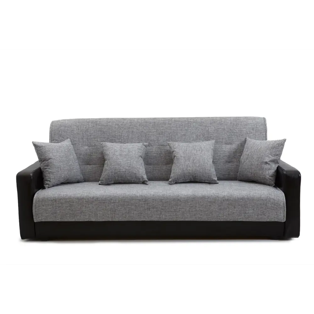 Фото Диван раскладной Meblines Лондон 215x90x90 см рогожка цвет inario серый Фото Диван раскладной Meblines Лондон 215x90x90 см рогожка цвет inario серый