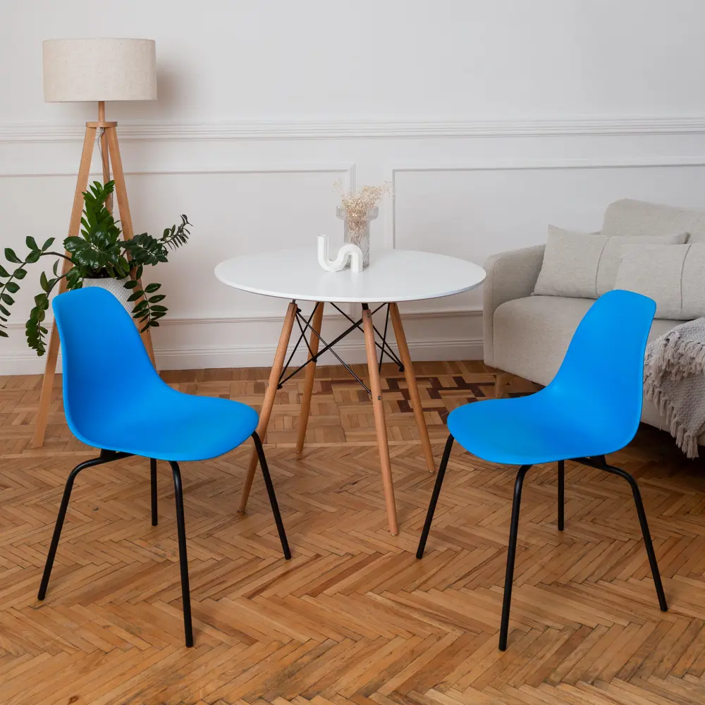 Фото 2 Стул кухонный Derstuhl Elegant black 45x82x46 см полипропилен цвет синий Фото 2 Стул кухонный Derstuhl Elegant black 45x82x46 см полипропилен цвет синий