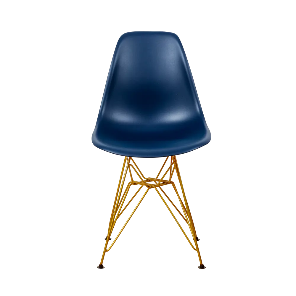 Фото 3 Комплект кухонных стульев 2 шт Derstuhl 330 gold 43x82x60 см полипропилен цвет темно-синий