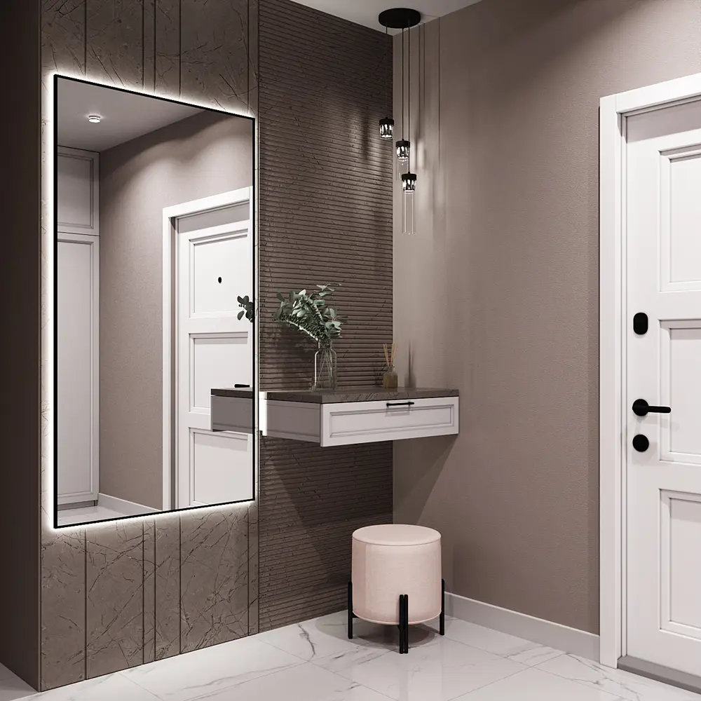 Фото 4 Зеркало с подсветкой One Mirror в алюминиевой раме настенное 180x80см свет холодный белый цвет черное
