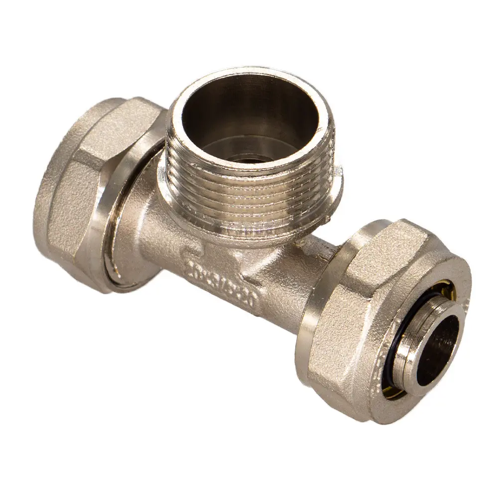 Фото 3 Тройник комбинированный СТМ 16x1/2"x16 мм НР латунь 2 шт CTM01612K02 Фото 3 Тройник комбинированный СТМ 16x1/2"x16 мм НР латунь 2 шт CTM01612K02
