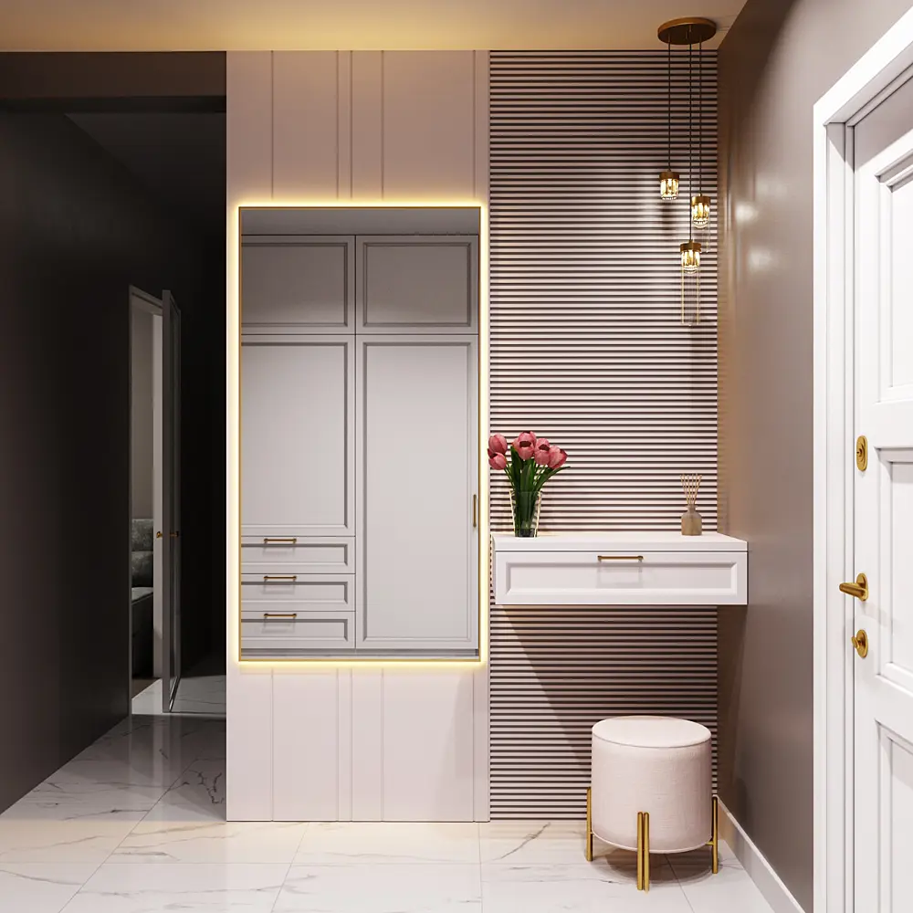 Фото 3 Зеркало с подсветкой One Mirror в алюминиевой раме настенное 180x90см свет теплый белый цвет золото Фото 3 Зеркало с подсветкой One Mirror в алюминиевой раме настенное 180x90см свет теплый белый цвет золото