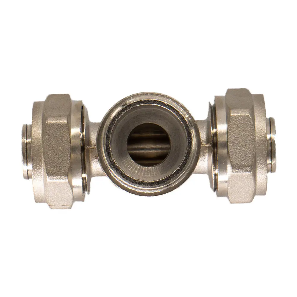 Фото 4 Тройник комбинированный СТМ 26x3/4"x26 мм НР латунь 2 шт CTM02634K02