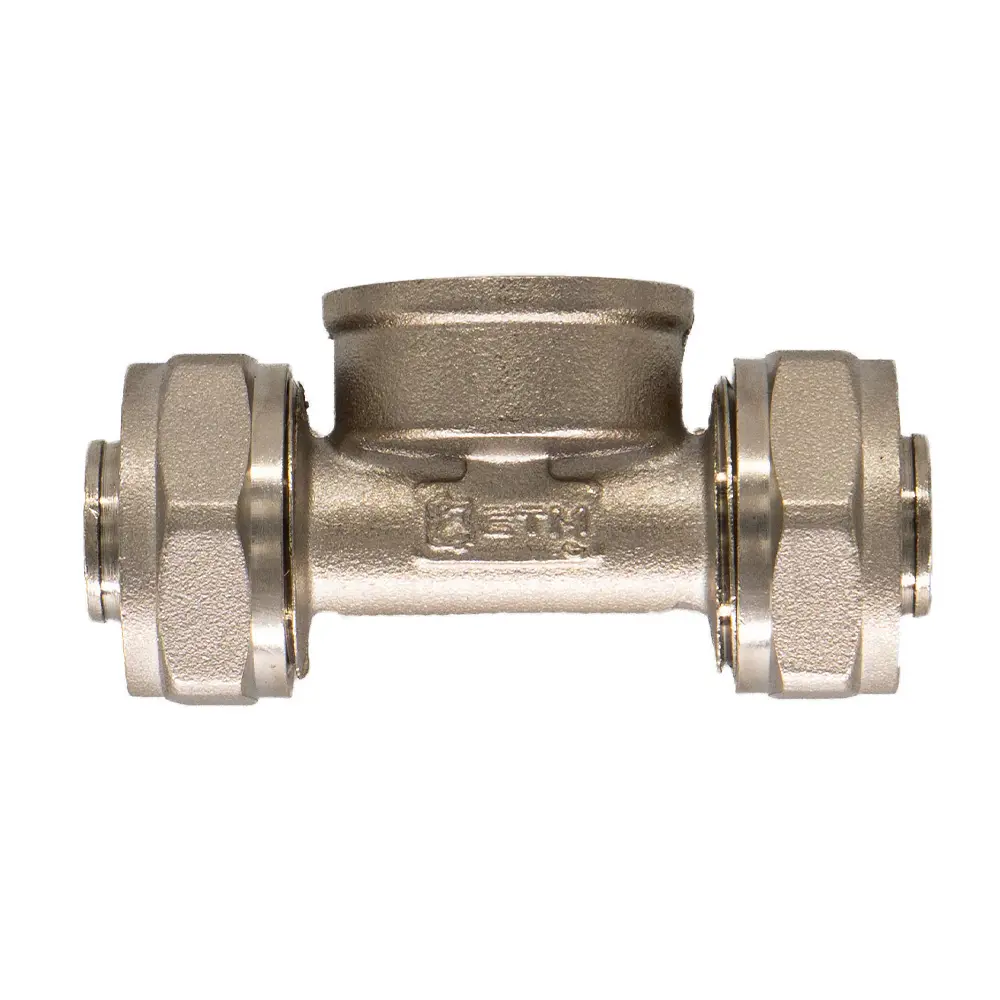 Фото 2 Тройник комбинированный СТМ 16x1/2"x16 мм ВР латунь 2 шт CTF01612K02 Фото 2 Тройник комбинированный СТМ 16x1/2"x16 мм ВР латунь 2 шт CTF01612K02