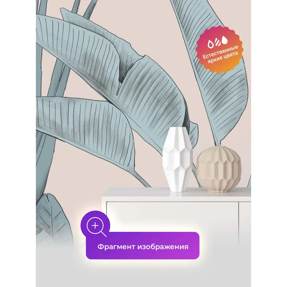 Фото 4 Фотообои флизелиновые Первое ателье Банановые листья в растительном сюжете 150x100 см Фото 4 Фотообои флизелиновые Первое ателье Банановые листья в растительном сюжете 150x100 см