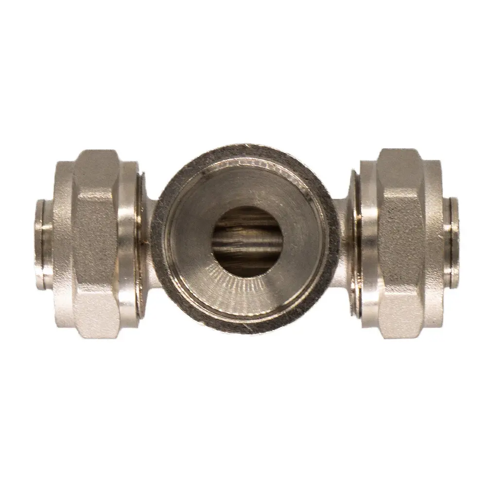 Фото 4 Тройник комбинированный СТМ 26x3/4"x26 мм ВР латунь 2 шт CTF02634K02