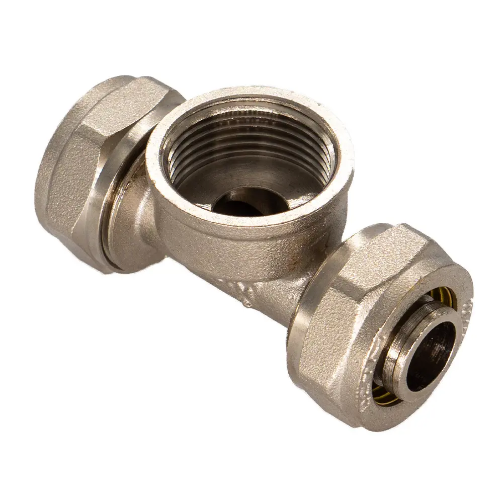 Фото 3 Тройник СТМ 16x1/2"x16 мм ВР латунь 10 шт CTF01612K10 Фото 3 Тройник СТМ 16x1/2"x16 мм ВР латунь 10 шт CTF01612K10